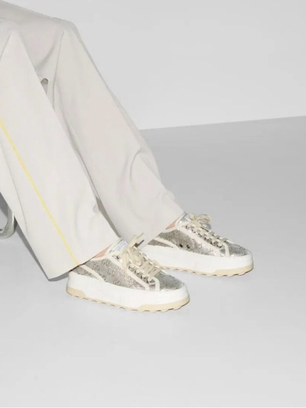 Gucci GG Sneaker Metallic Silver